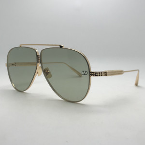 Valentino XVI - Pilot Titanium Stud Frame VLS-100D-64 I GLD-GRY I CAT 3